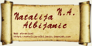 Natalija Albijanić vizit kartica